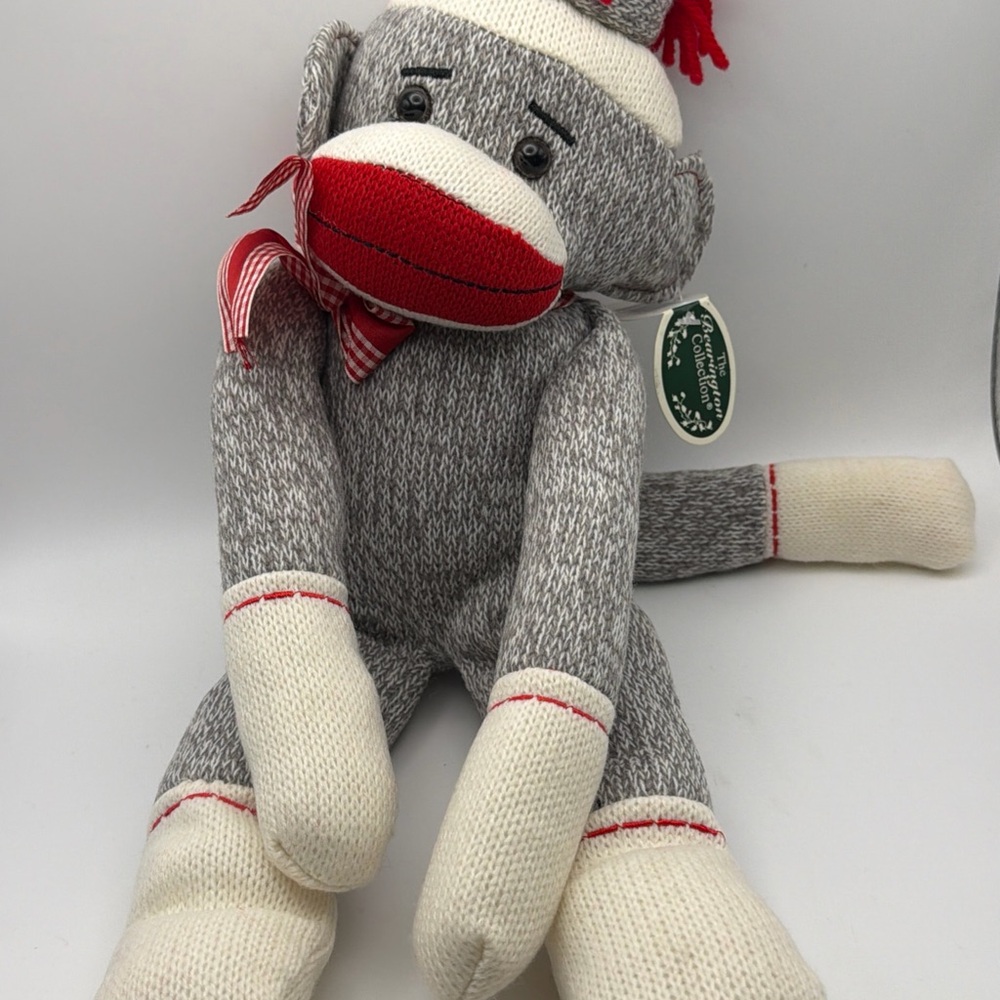 Classic Sock Monkey Stuffed Animal Toy